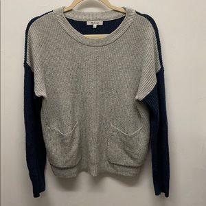 Madewell Color-blocked Sweater with Pockets
